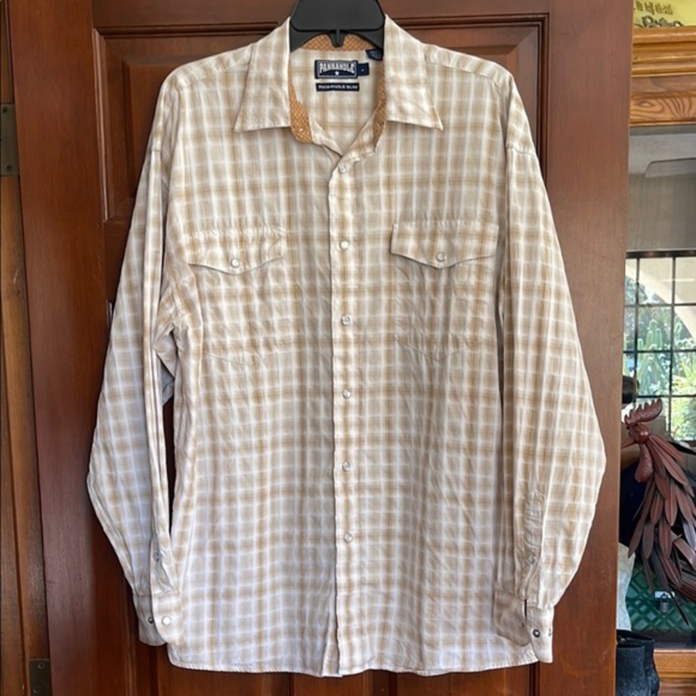 Panhandle Slim Beige Pearl Snap Shirt